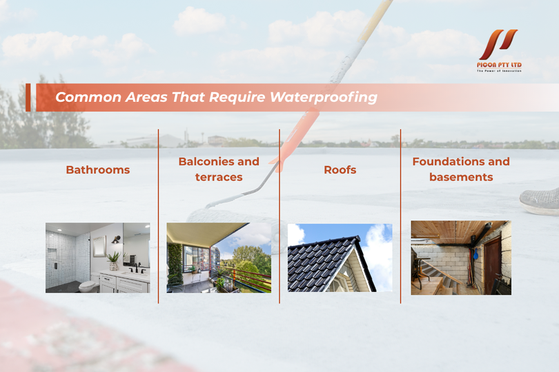 common areas that require waterproofing
