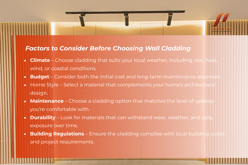factors to consider before choosing wall cladding