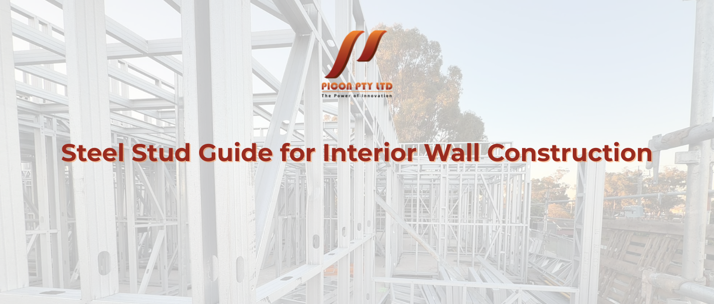 steel stud guide for interior wall construction