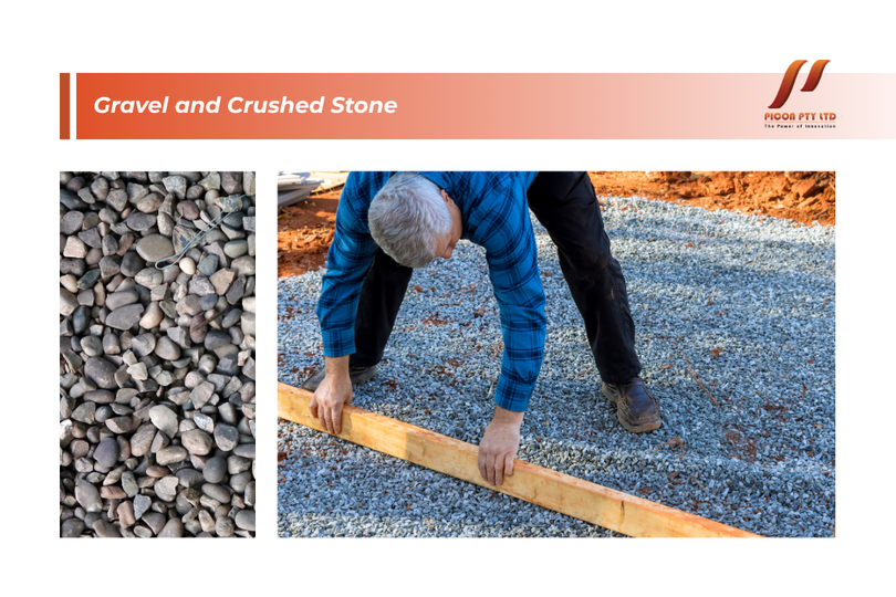 gravel and crushed stone in foundation