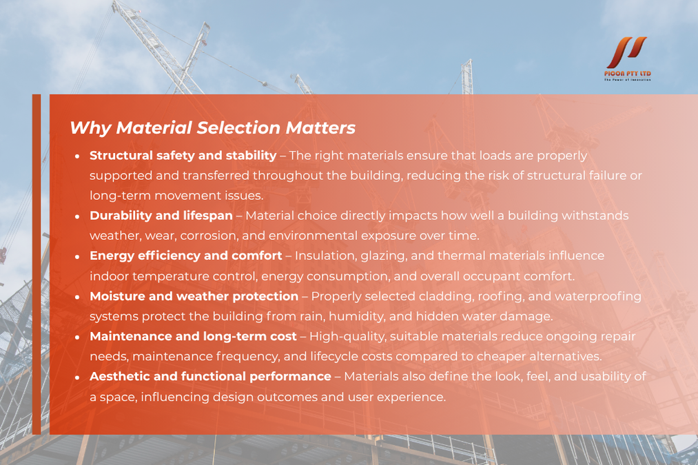 why construction material selection matters