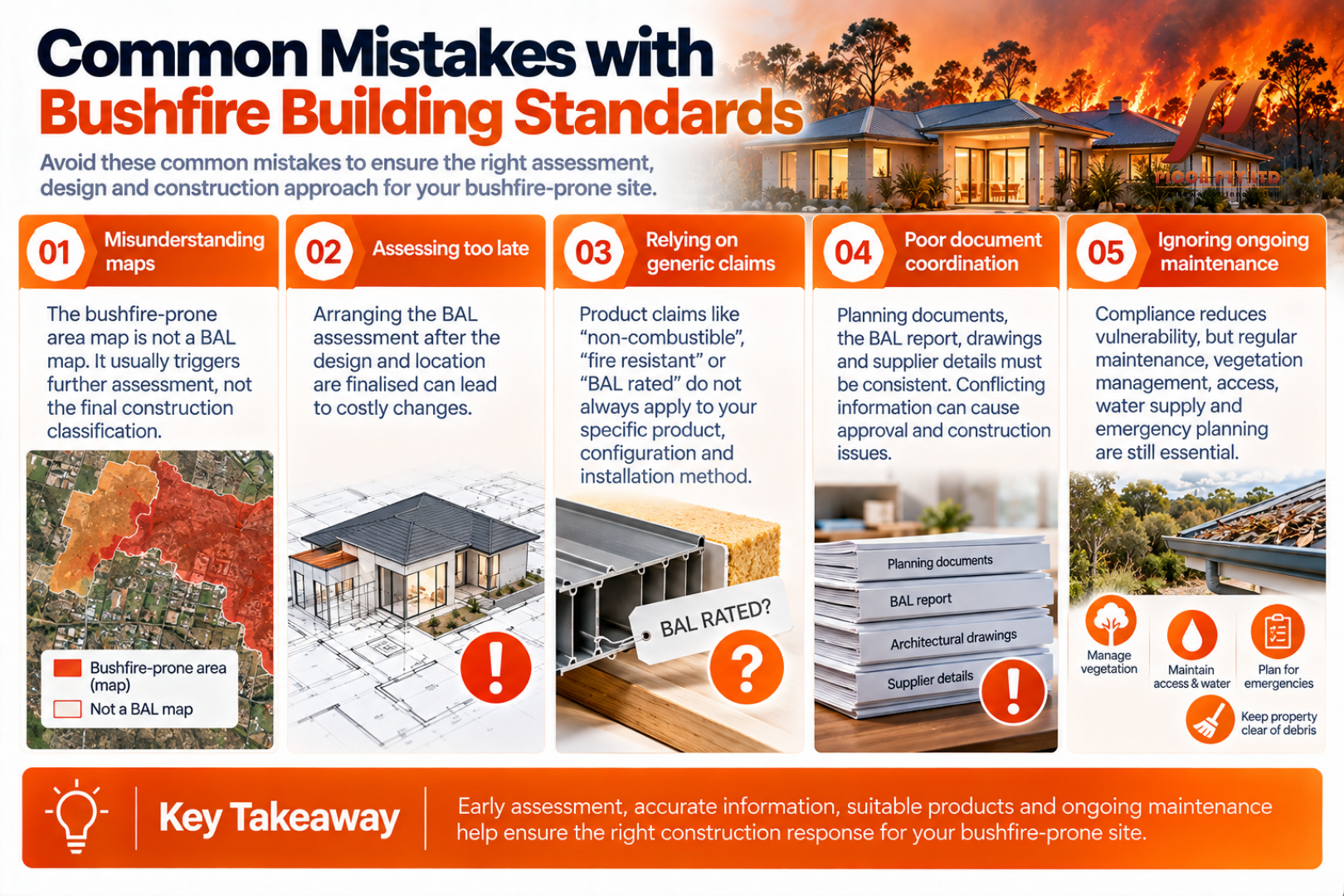 common mistakes with bushfire building standards